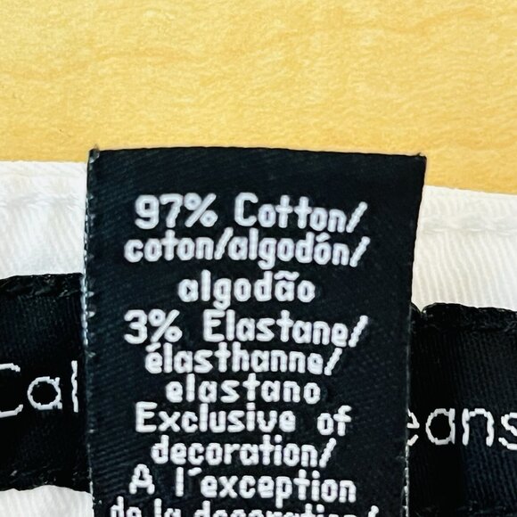 Calvin Klein Jeans Women's White Skinny Crop Jeans Size 2 Stretch Low Rise - Picture 8 of 12